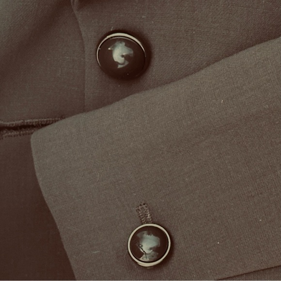 Giorgio Armani Black Label Womens 6 Blazer Brown Virgin Wool - Picture 8 of 13